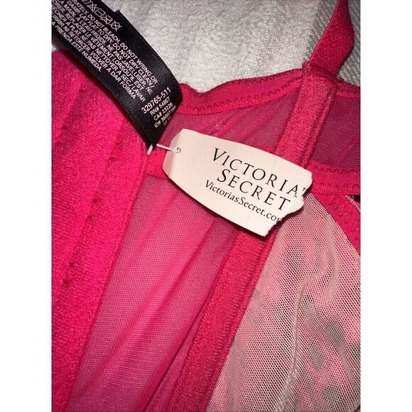 Victoria's Secret Pink Lace Garter Corset Top Women’s Size 34B - Picture 4 of 6